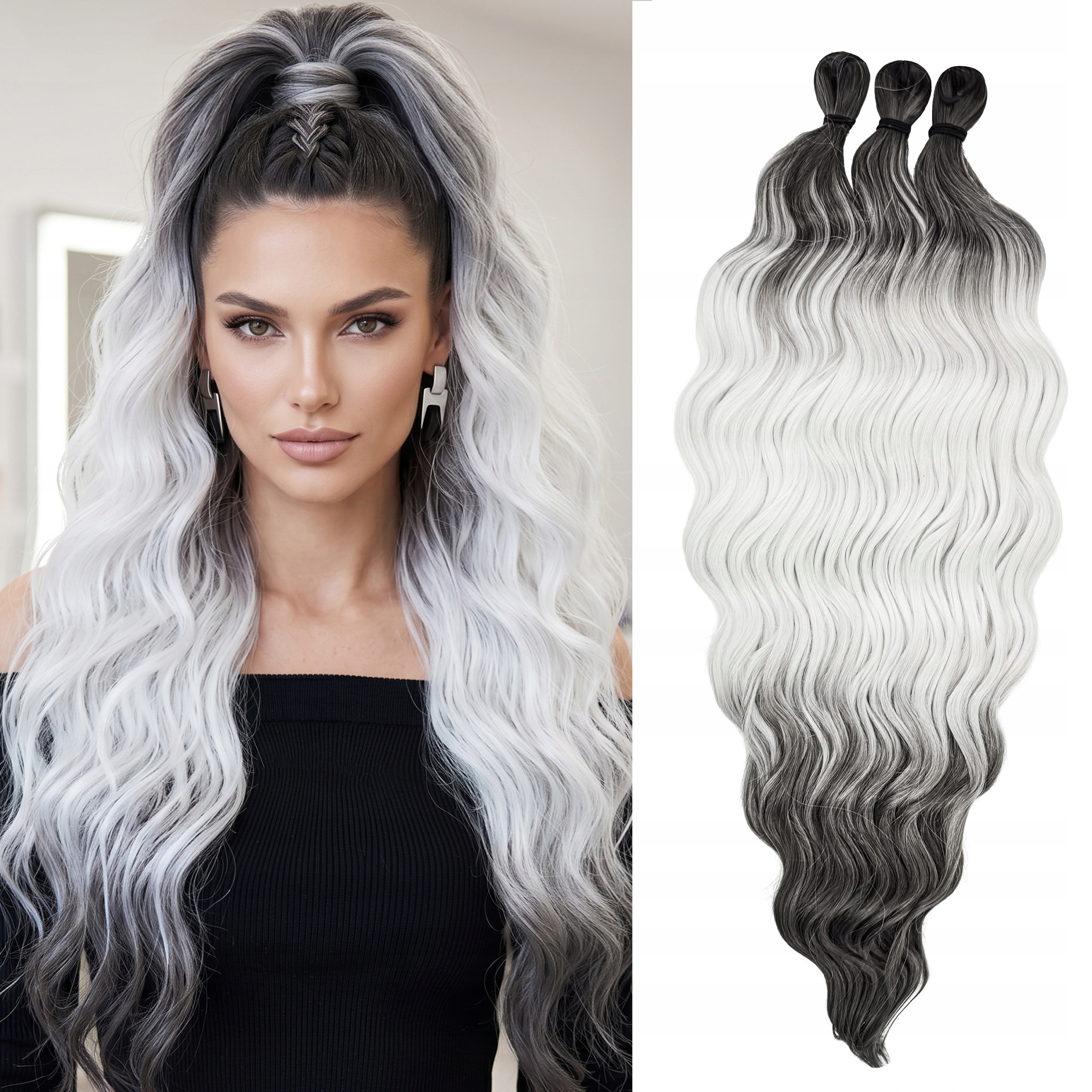 Syntetické vlasy Afroloki Pro Česání Anna Polar Colors 300 g55 cm #3T8/GYBN
