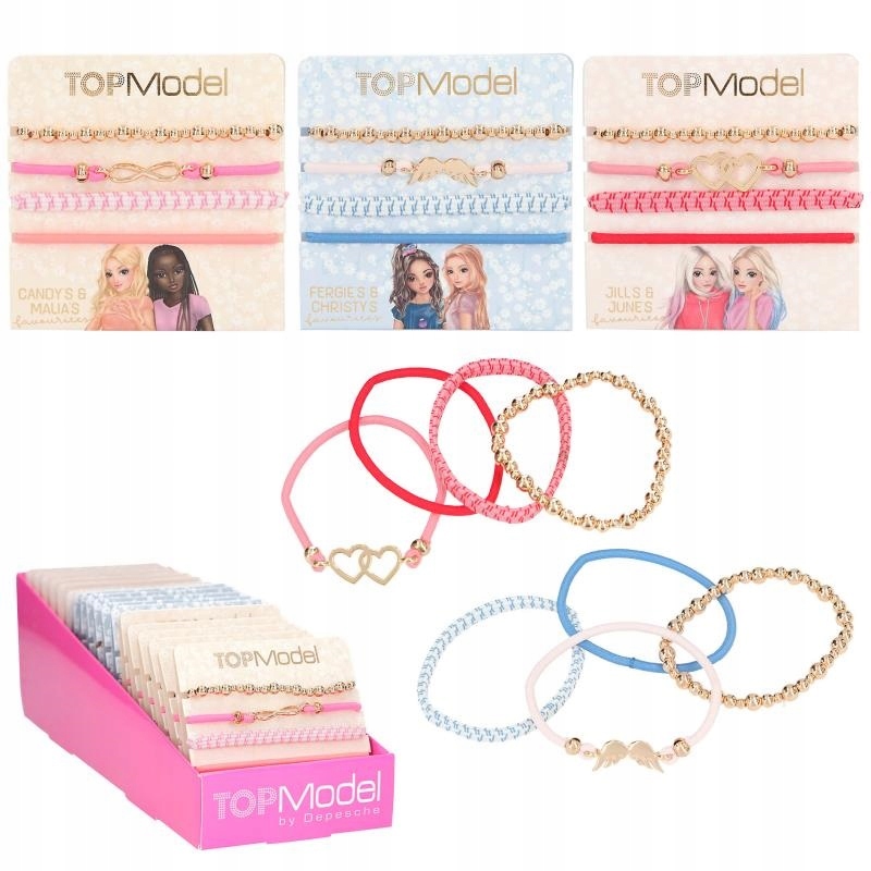 Zestaw bransoletek i gumek do włosów Top Model