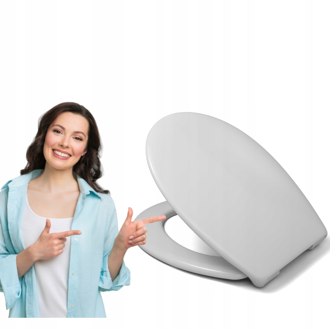 Sedací deska s pozvolným sklápěním, odnímatelná, Pevná, oválná, pro Kolo Cersanit