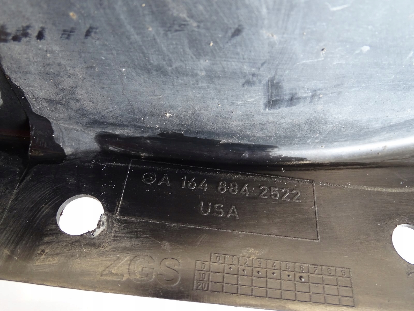 mudguard left front part rear MERCEDES GL X164 A1648842522