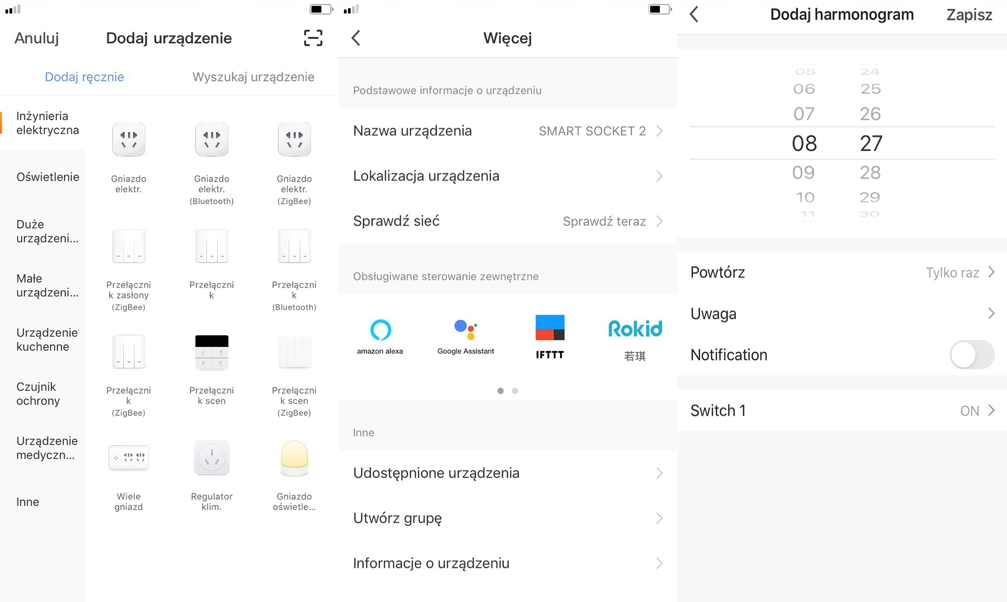 INTELIGENTNE GNIAZDKO WiFi SMART LIFE POMIAR ZUŻYCIA ENERGII 2 SZTUKI VAYOX Rodzaj gniazdko