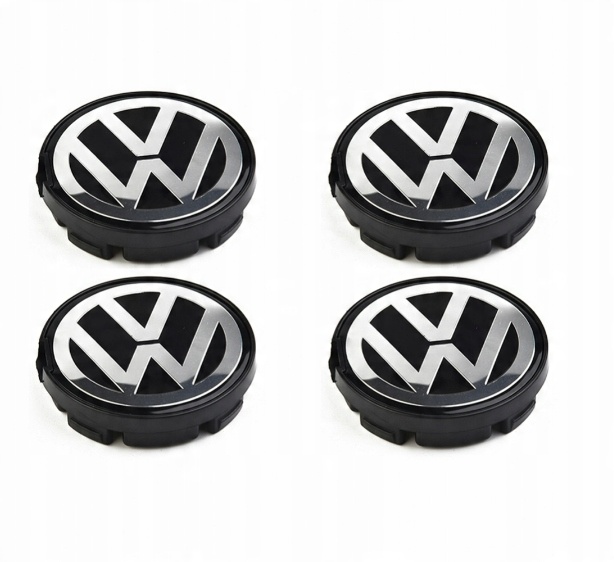 

Volkswagen Vw Czarne Dekle Dekielki 60mm Kpl Alu