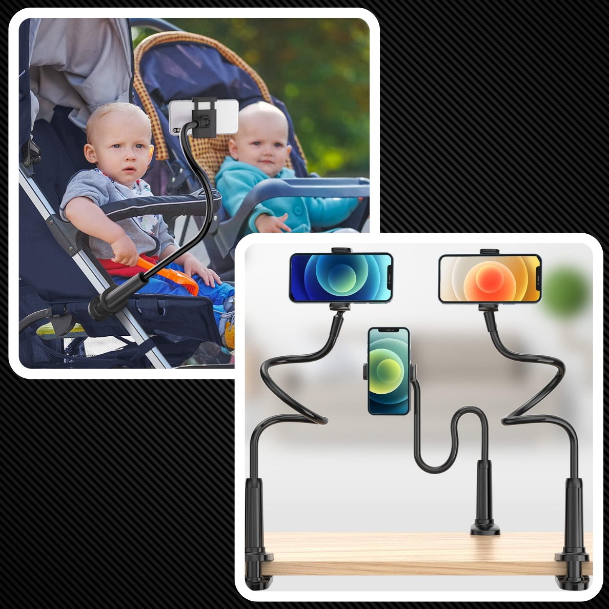 UCHWYT NA TELEFON STATYW STOJAK GIĘTKI MOCNY ELASTYCZNE RAMIĘ Marka GSM Hurt