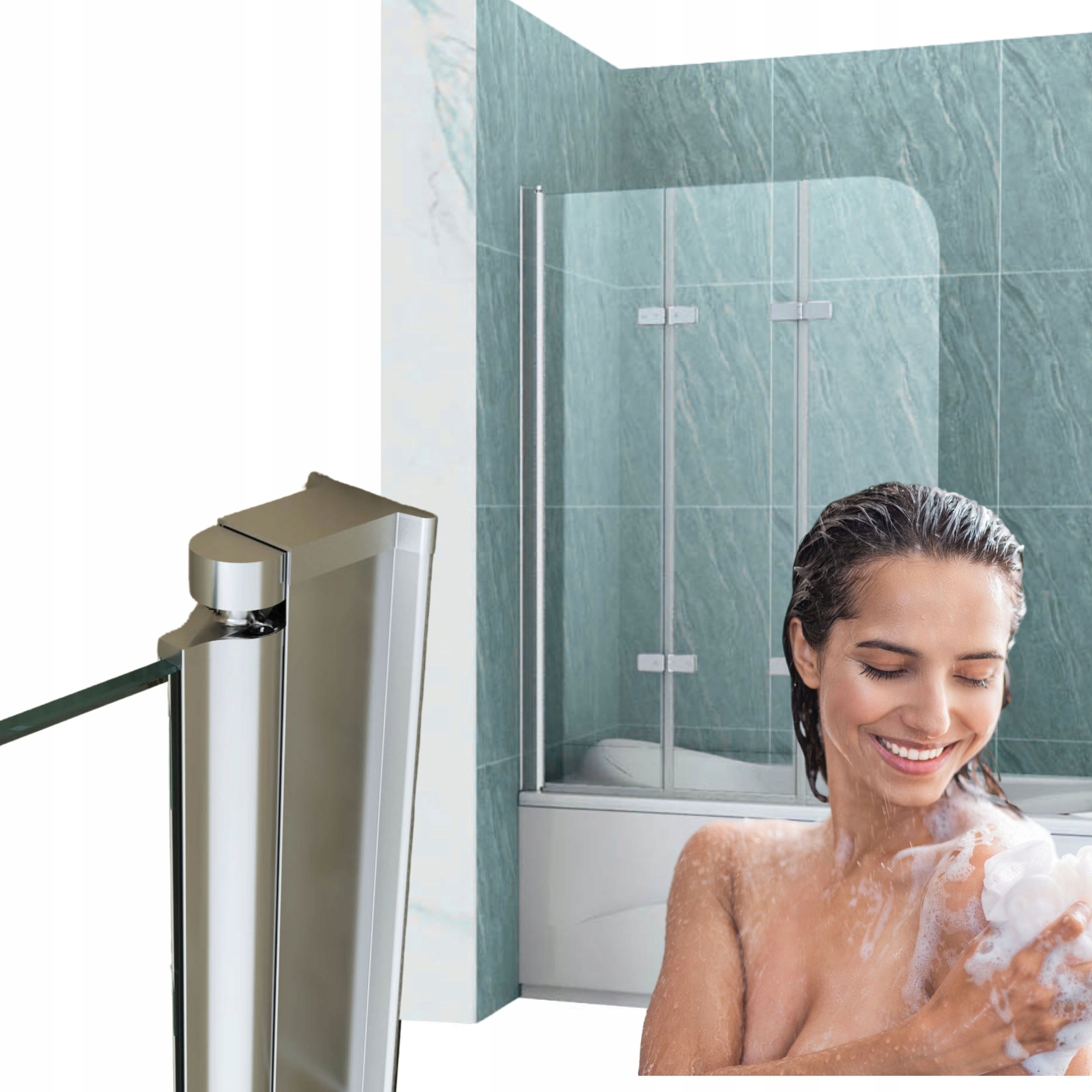 Vanilková Zástěna Marion Paraván 120X140 Přesuvná Chrom