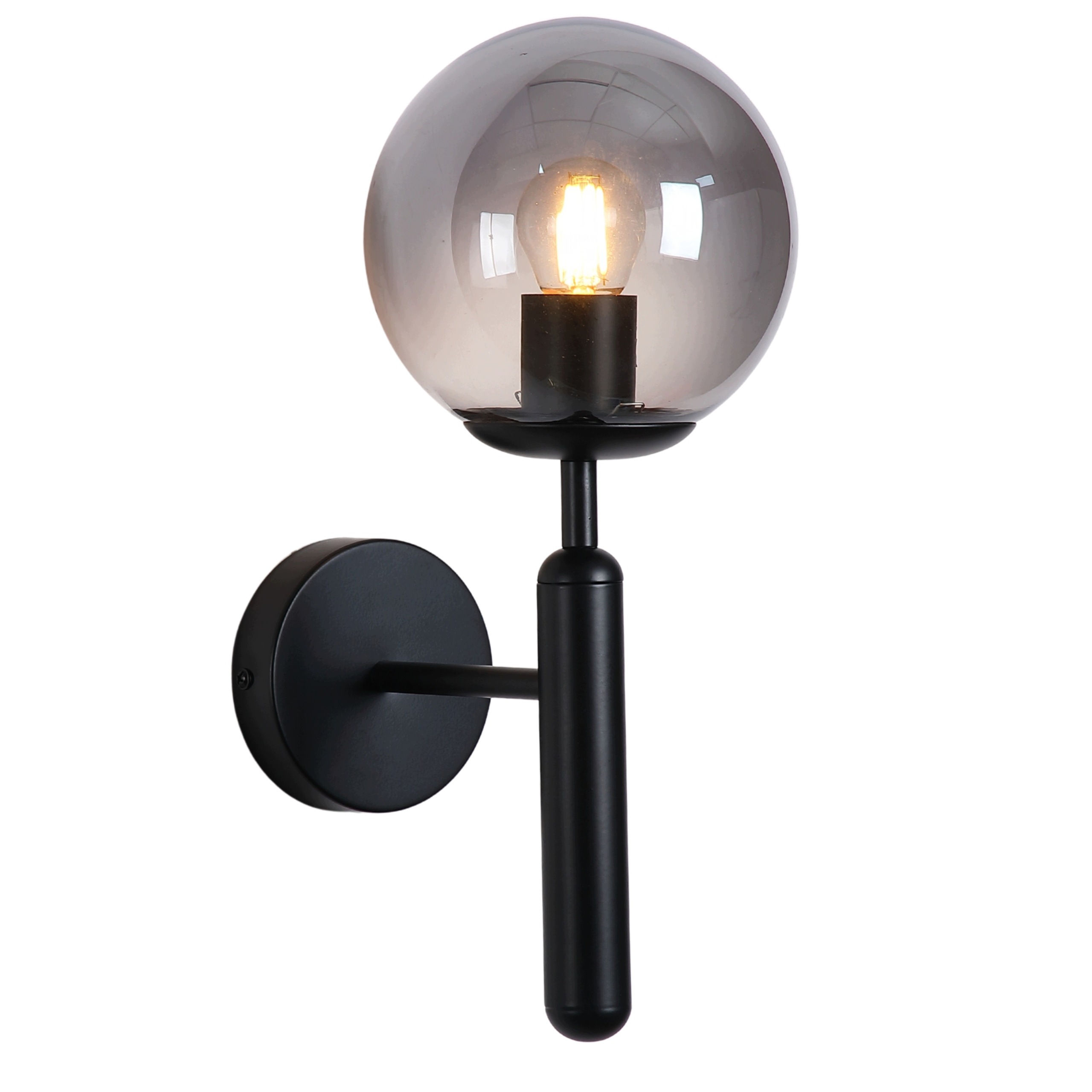 Moderní Nástěnná Lampa Skleněná Nástěnná Lampa Mléčné Koule Glamour černá