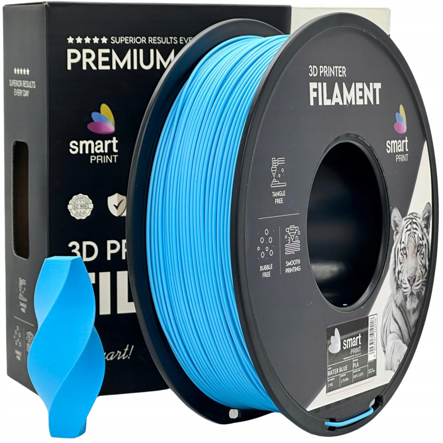 Filament Pla Premium Smart Print 1,75 mm 1 kg 1000g Water Blue