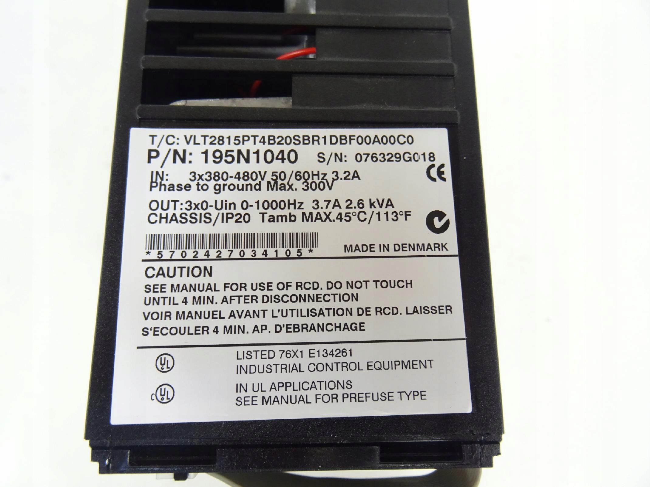 Falownik Danfoos VLT2815PT4B20SBR1DBF VLT2800 Marka Danfoss