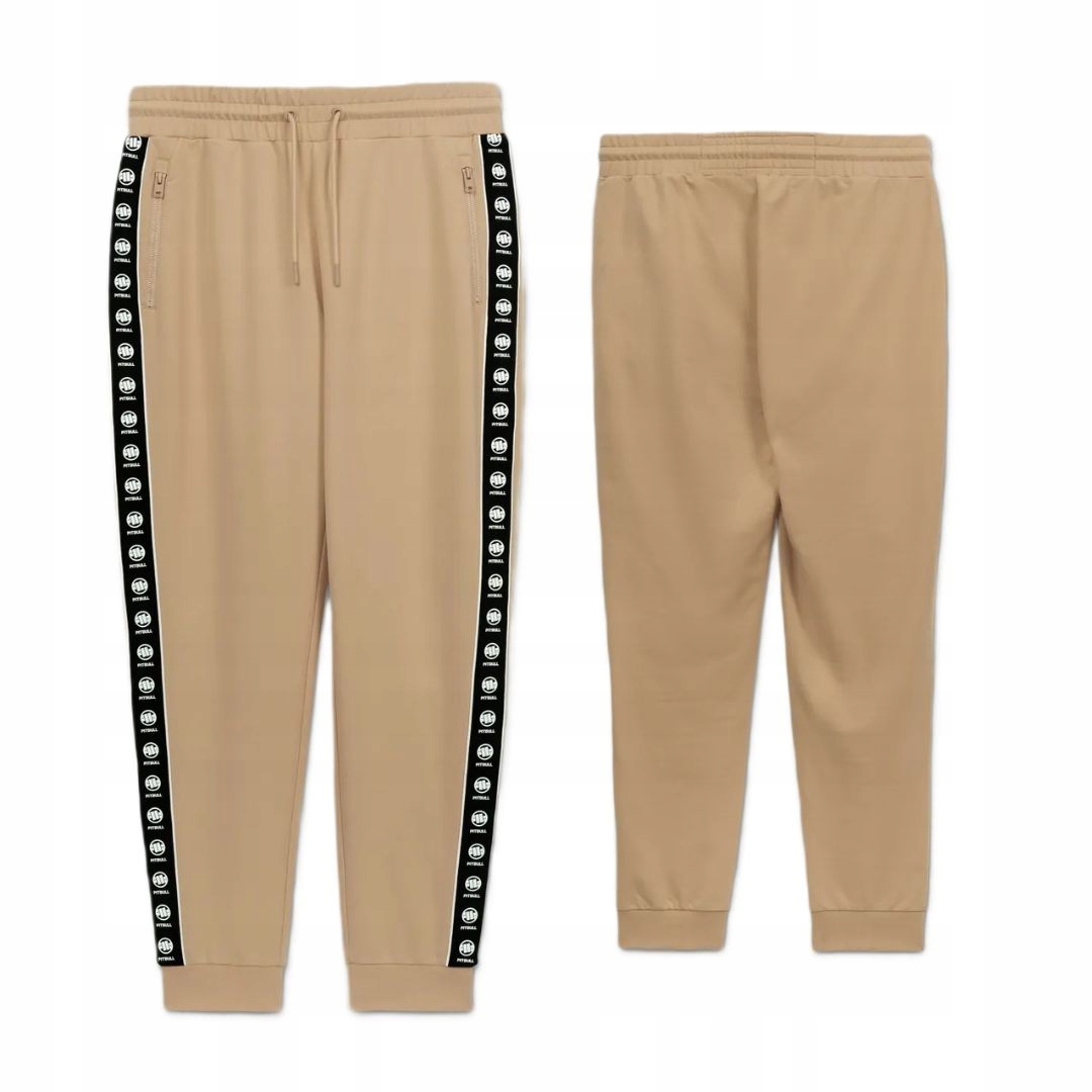 Pitbull West Coast Pánské Teplákové Kalhoty Tape Nugget Pískové L