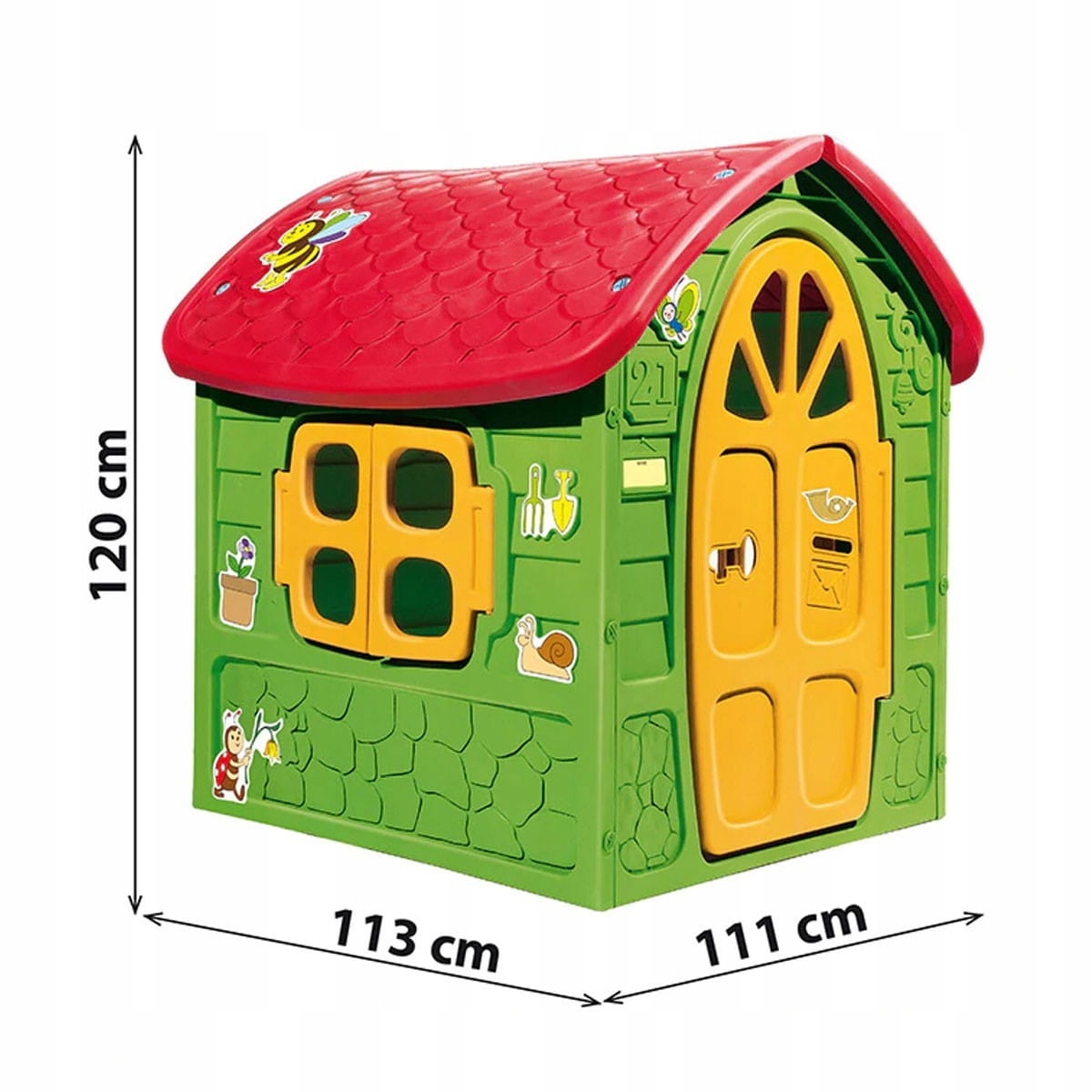 DOMEK OGRODOWY DLA DZIECI 5075 ZIELONY Materiał plastik