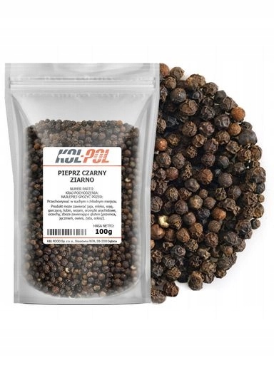 Levně 5x Pepř Černý Zrnitý 100g Aromatické přírodní zrno kvalita Kol-Pol