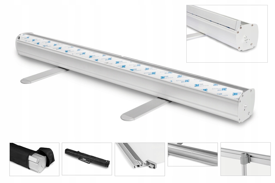 ROLL-UP ROLLUP 100x200 1440dpi BLOCKOUT projekt Wysokość produktu 200 cm