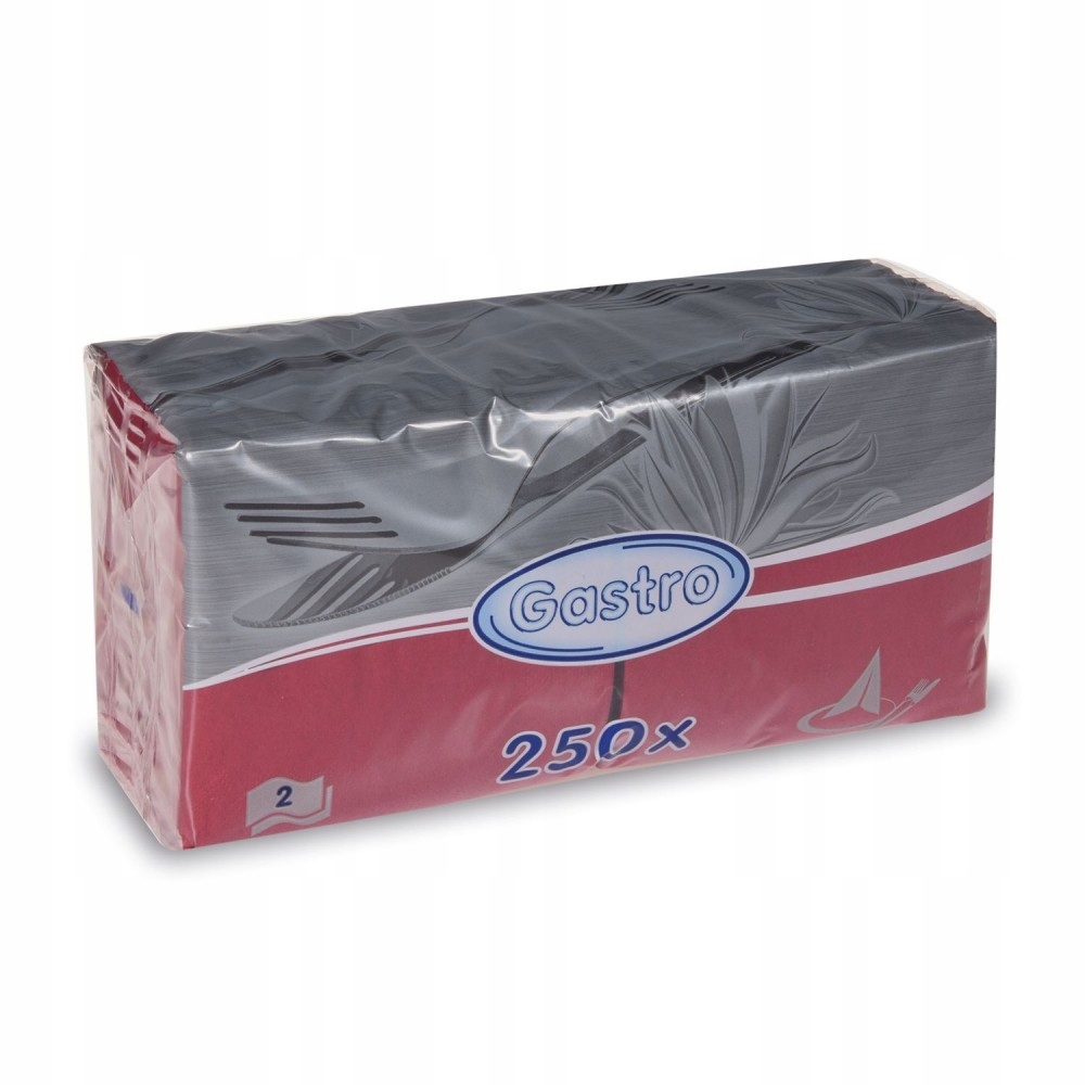 

Serwetki 2w gastronomiczne 33 x 33cm bordowe 250sz