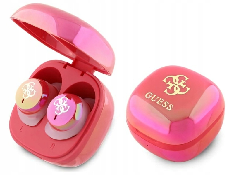 Słuchawki dokanałowe Guess GUTWSJ144ESF Wodoodporne Różowy