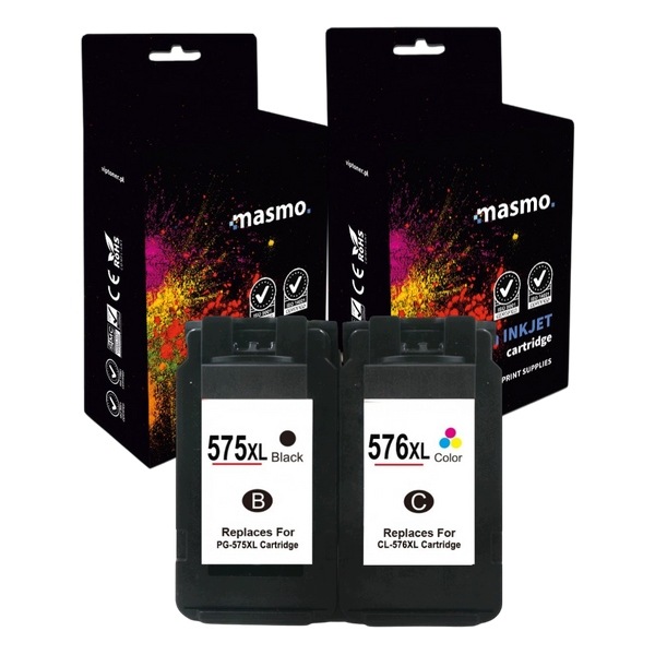 2x Inkoust Masmo pro Canon Pg 575 CL 576 Cmyk Pixma Tr 4750i Tr 4755i Ts 3550i