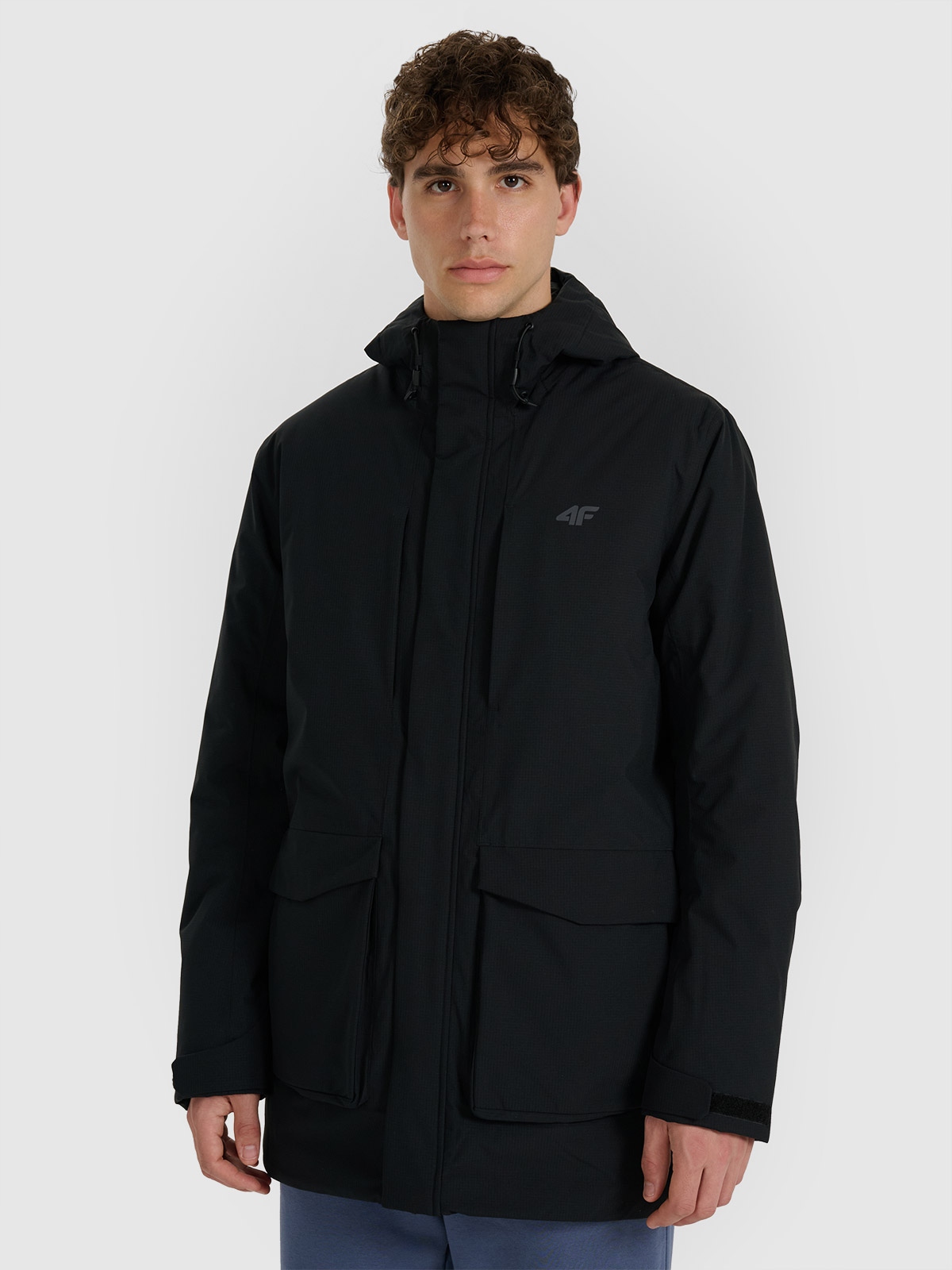4F Pánská trekingová bunda Černá XXL