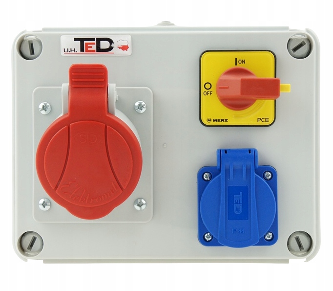 Stavební Rozvaděč 1 X 400V 16A/5P 1 X 250V 16A Vypínač 0-1 IP44