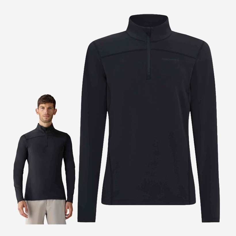 Fischer Core Shirt Męska bluza narciarska mikro polar II warstwa Black L