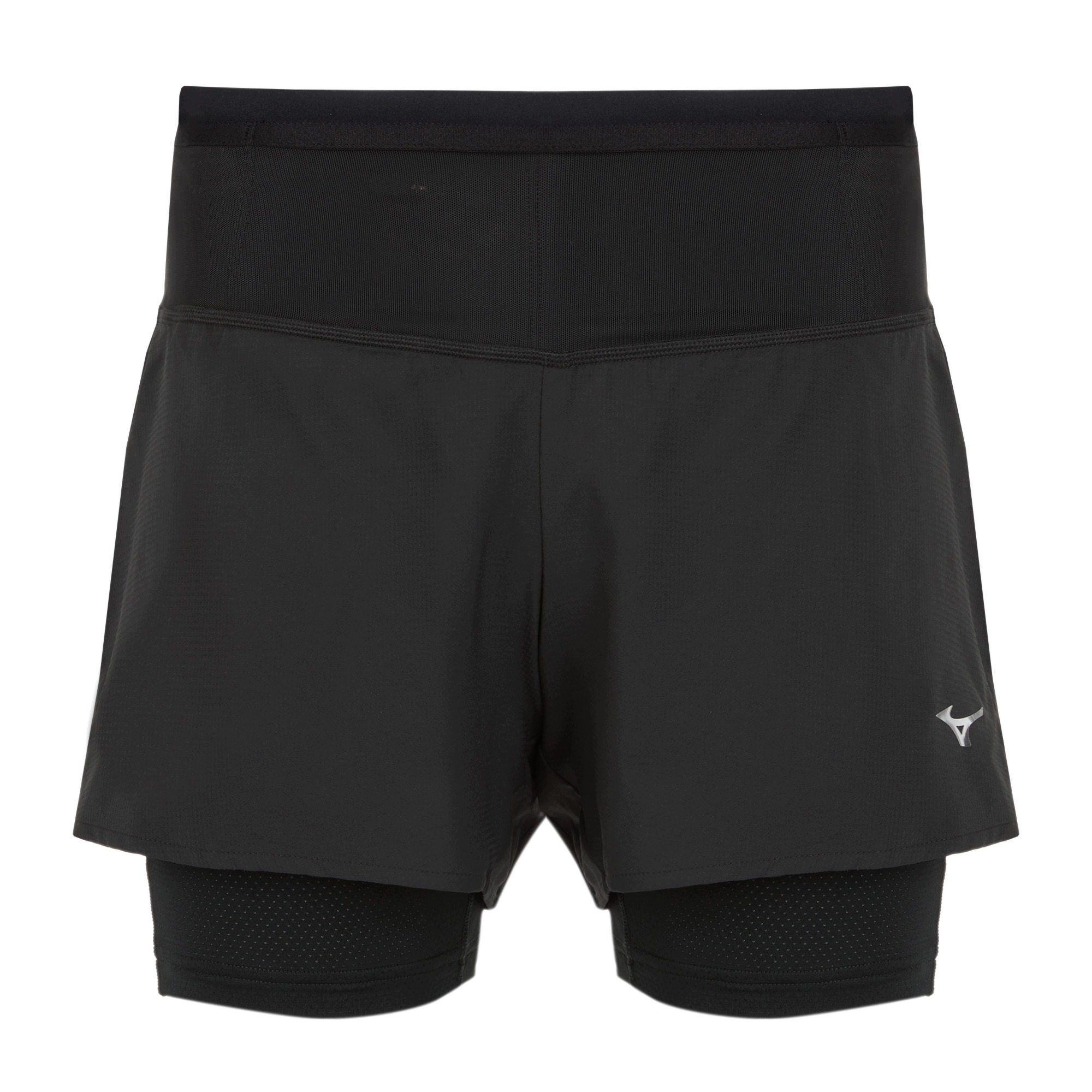 Spodenki do biegania damskie Mizuno Trail Er 2IN1 black