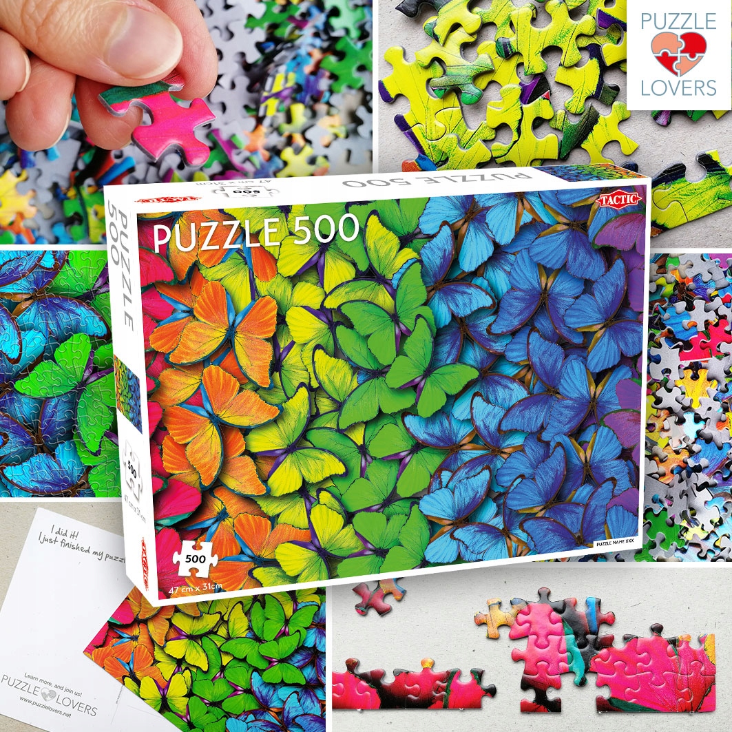 Tactic PUZZLE Tęczowe Motyle 500el Marka Tactic