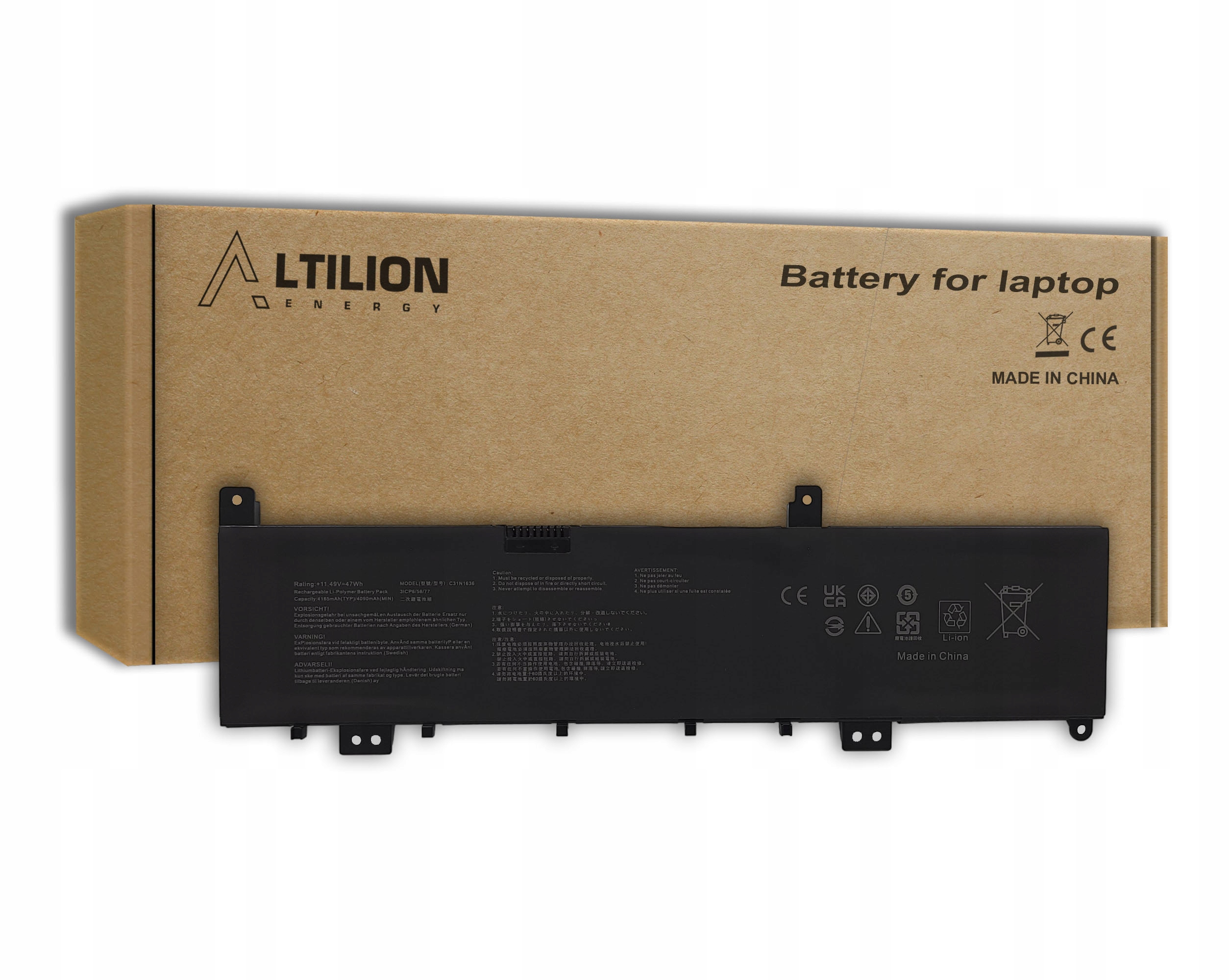 Baterie Altilion Energy C31N1636 je kompatibilní s Asusem