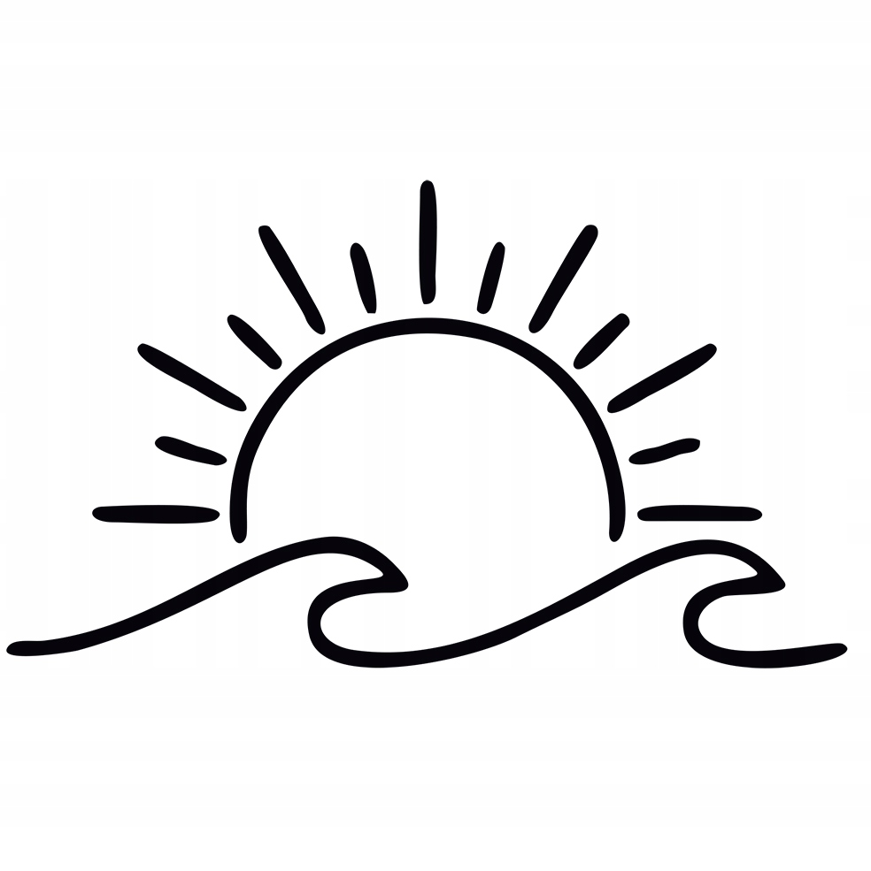 

Naklejka na samochód Fala Słońce Wave Sun 9x15