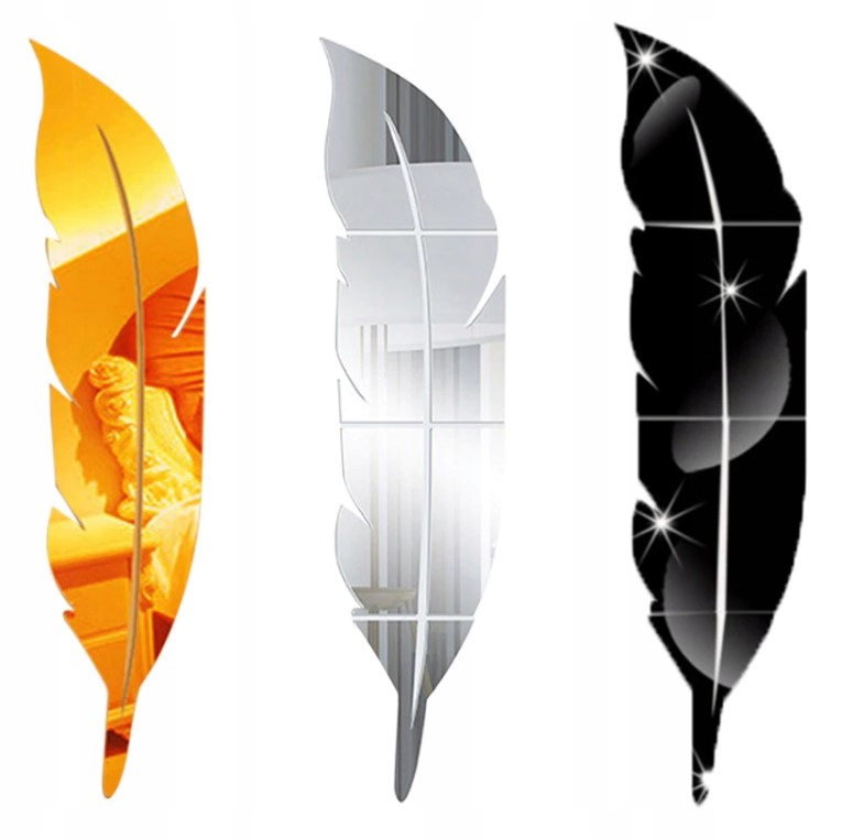 Lustro dekoracyjne pióro 1,5m wys. gr. 3mm