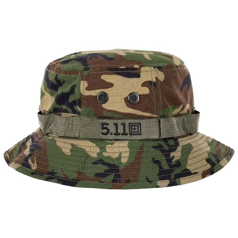 Taktický klobouk maskáčový se šňůrkou 5.11 Bonnie Hat Woodland S/m
