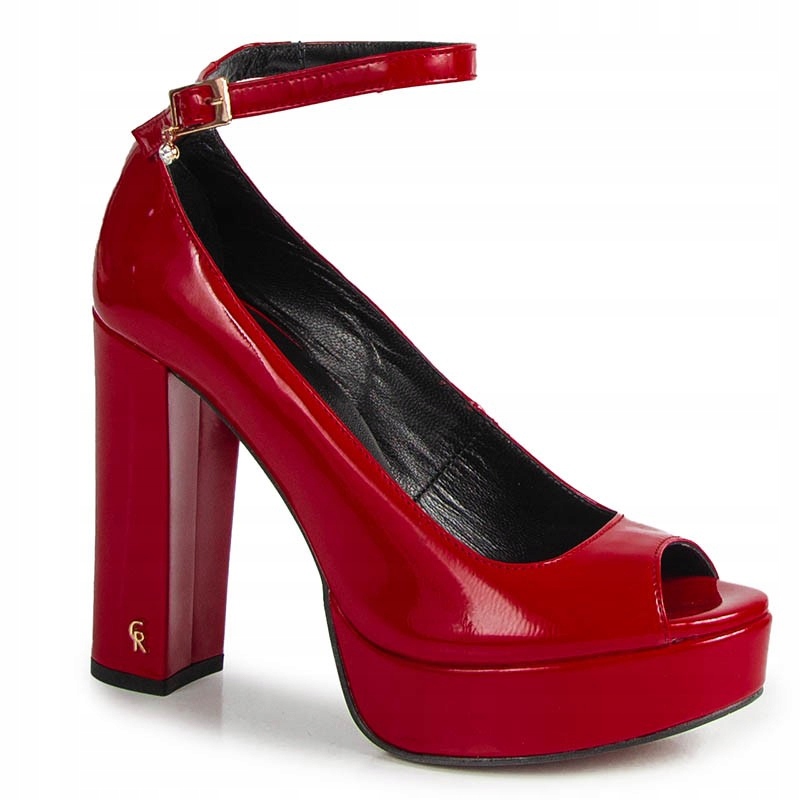 Carinii B9056 Červené Kožené Lodičky 37