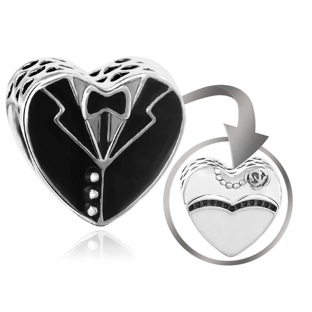 

Charms Zawieszka Koralik 925 Para Młoda SR363