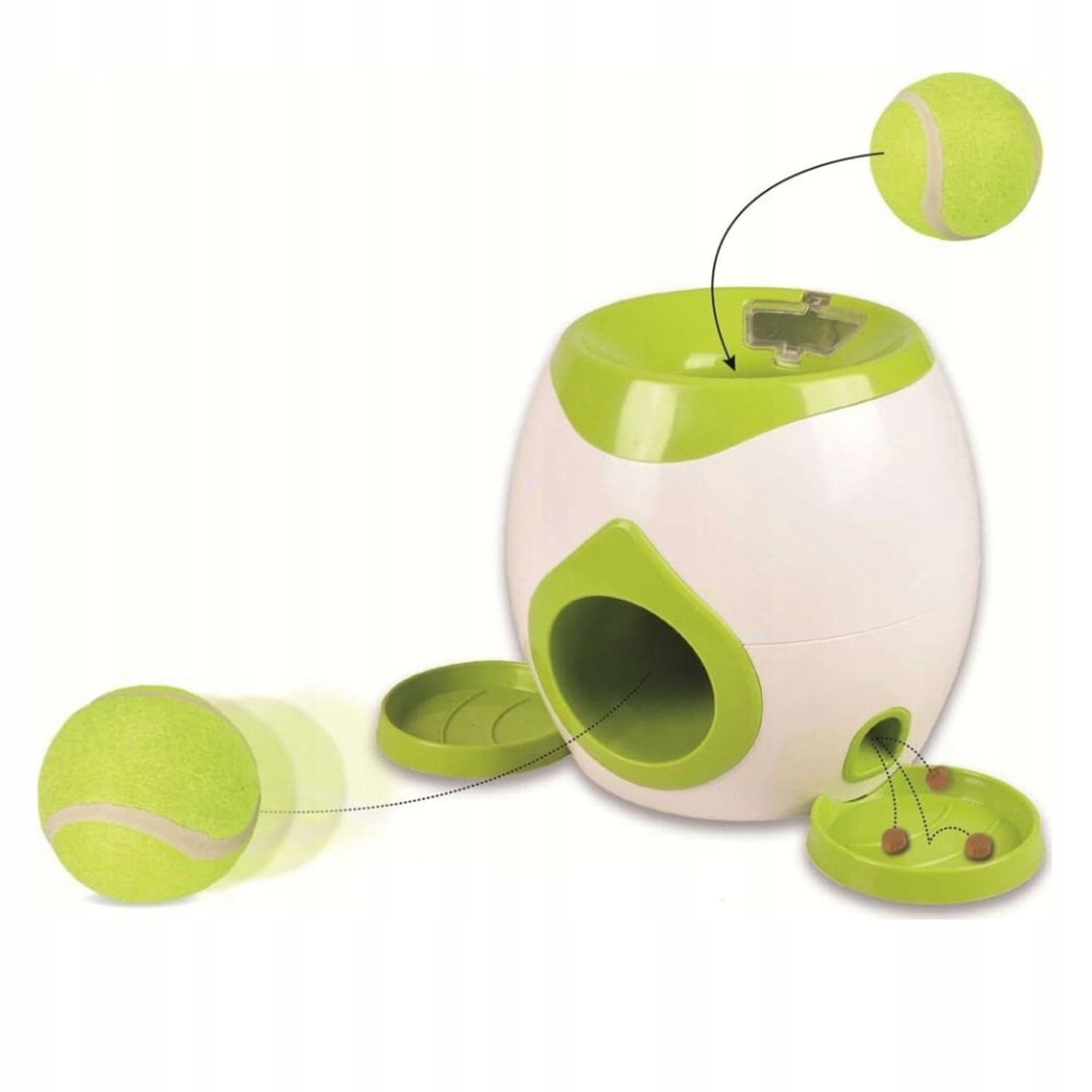 Dávkovač Pochoutek S Tenisovým Míčkem Pro Psy Interaktivní Hračka