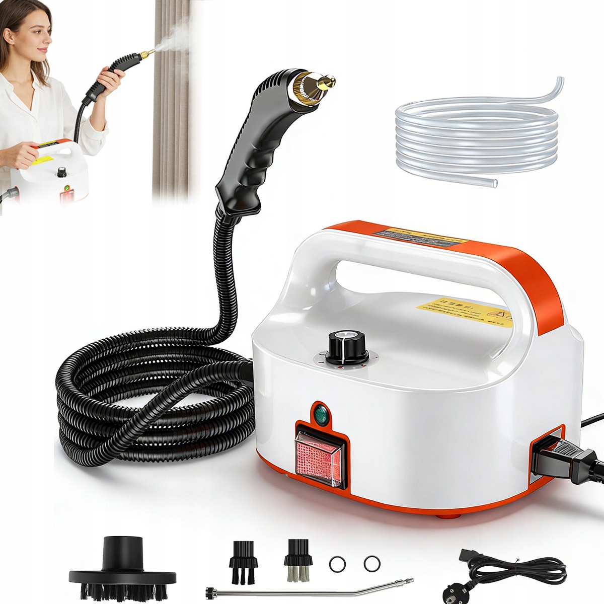 Myjka Parowa Czyścik Do Okien Parownica 2M Wąż Parowy 4,5BAR 2500W