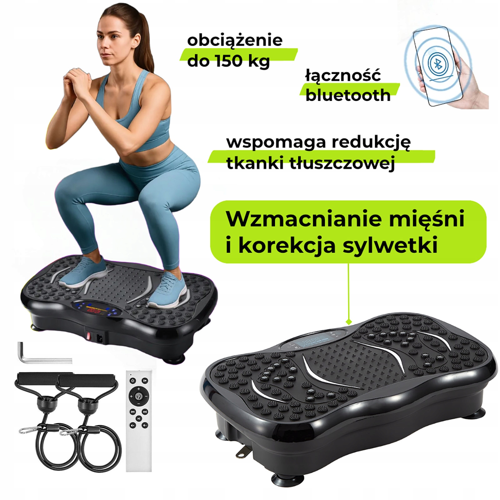 Profesjonalna Platforma Wibracyjna 3D Z Funkcją Masażu I Bluetooth