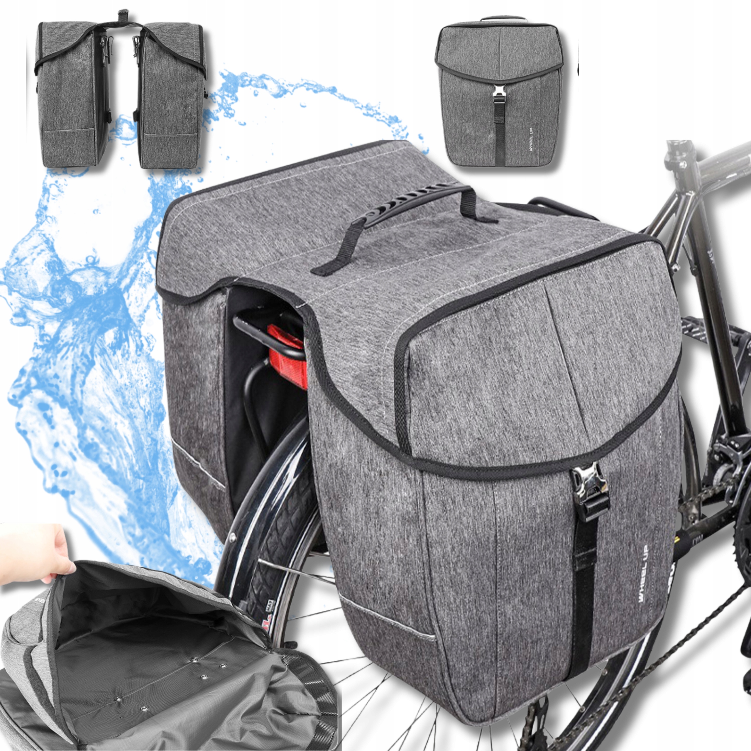 Cyklistické Brašny Na Nosič Zavazadel Na Nosič Jízdních Kol Voděodolné 34 L