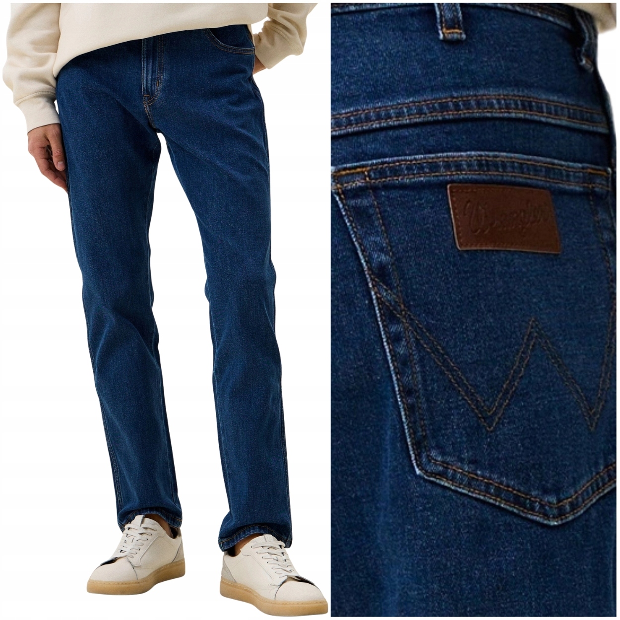Wrangler Texas Slim Sinner lehce přiléhavé tmavé džínové kalhoty W40 L32