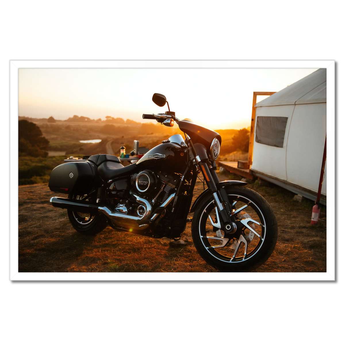 Plakáty v rámu 60x40 Harley Davidson Motocykl