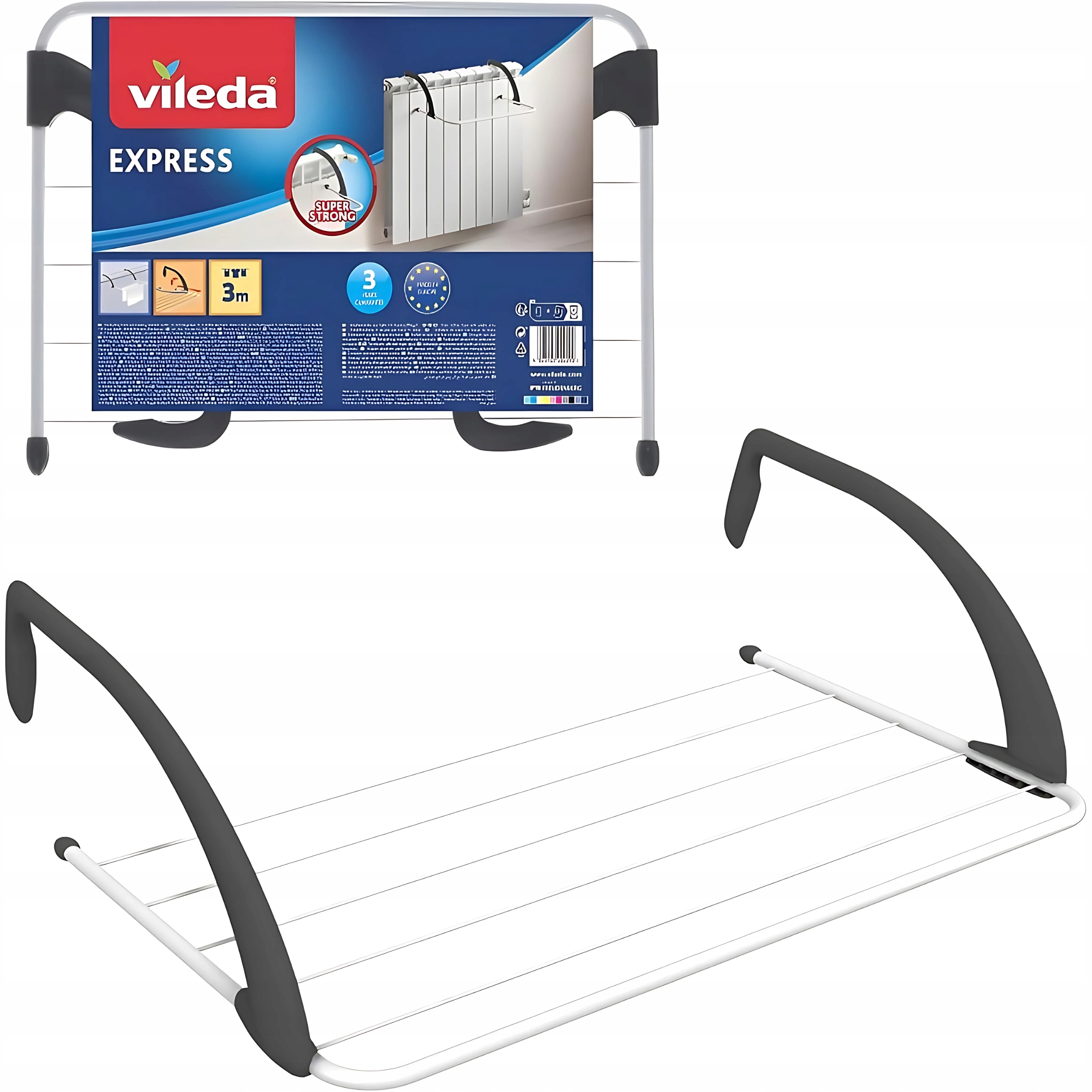 Sušák Na Prádlo Kovová, Balkonová, Skládací, 3 Metry