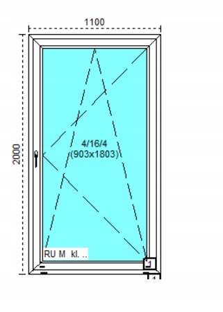 Tanie okna PCV RU Białe 110x200
