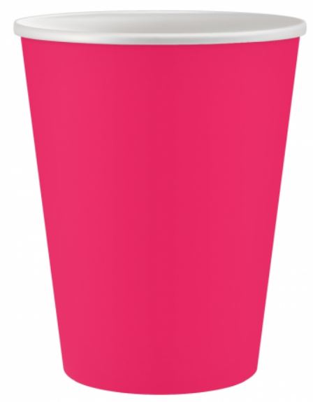 Kubki kubeczki papierowe różowe urodziny roczek