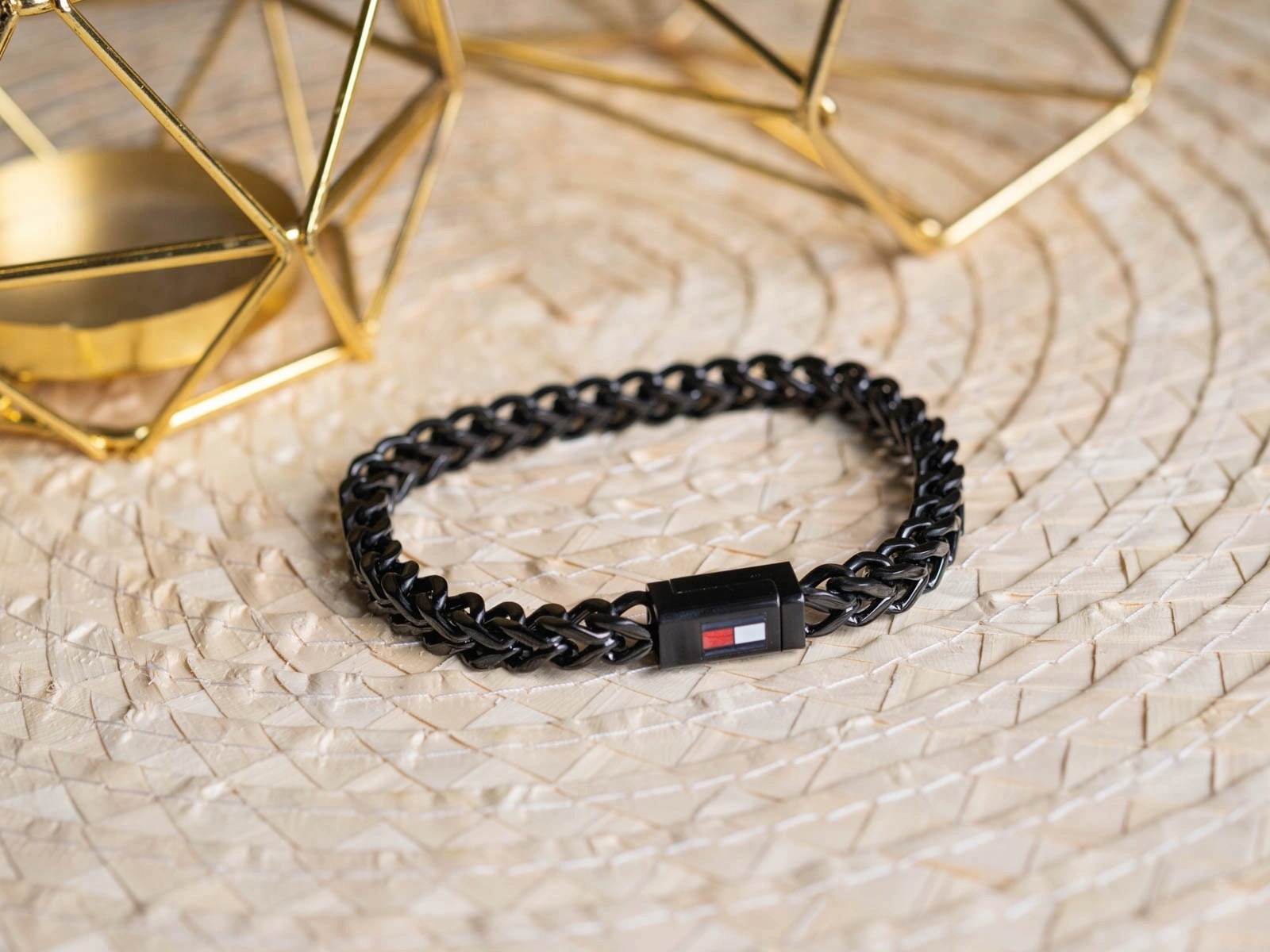Pánský Náramek Tommy Hilfiger 2790649S Krabička Černá, Originál