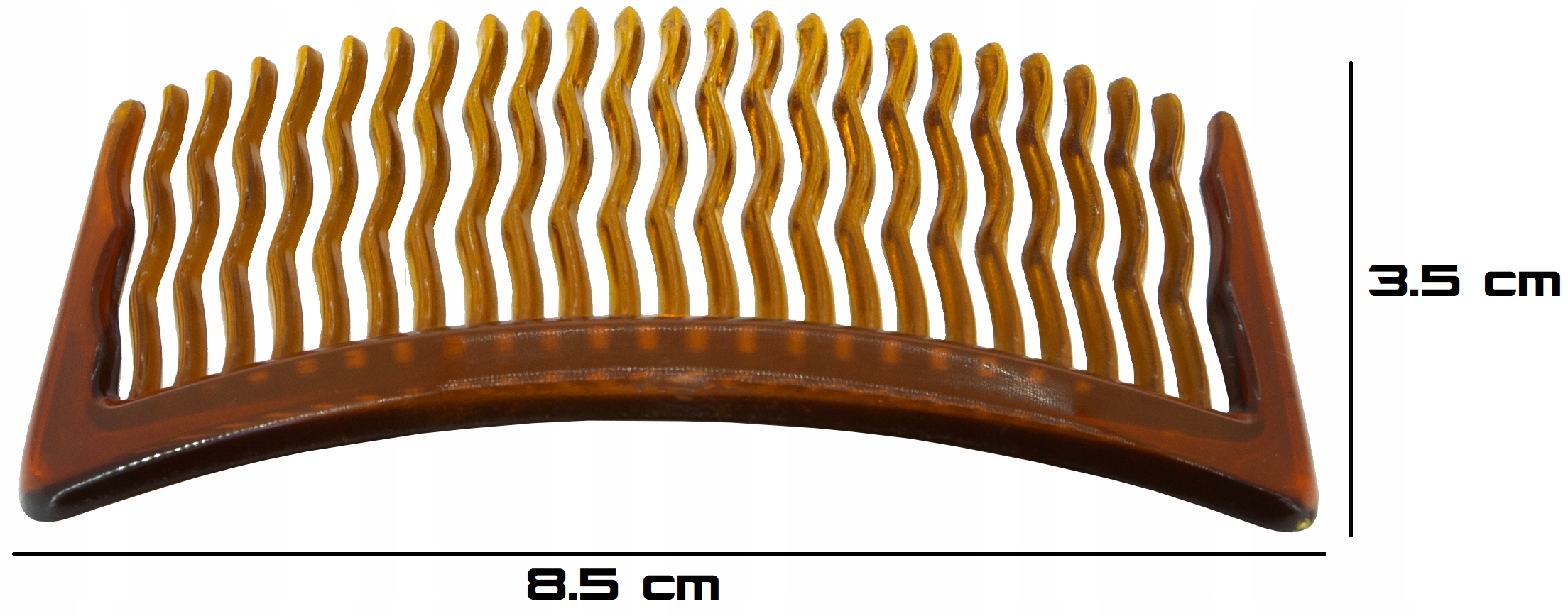 GRZEBIEŃ WSUWKA DO WŁOSÓW 8.5CM BRĄZOWY Marka Inna marka