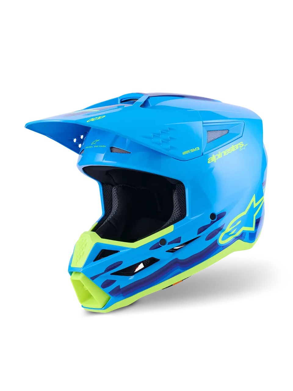 Prilba Alpinestars S-M3 Force modrá/cyan XL