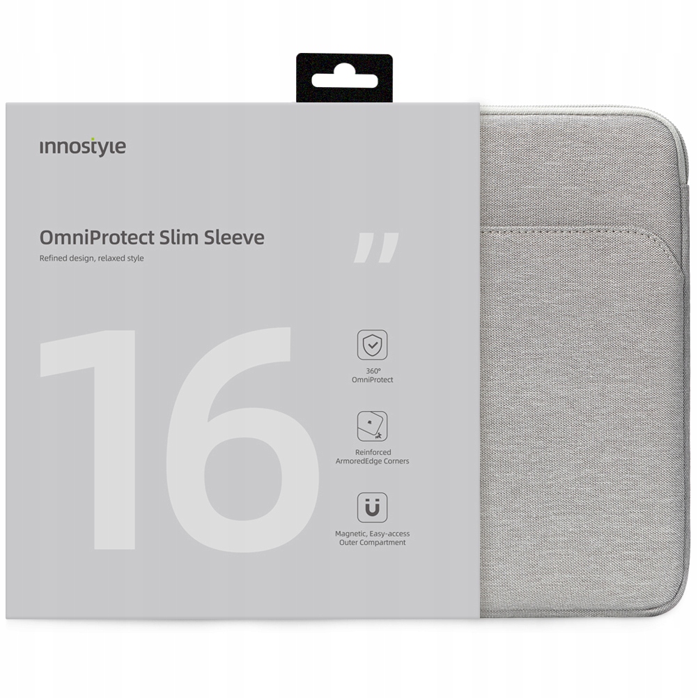 Innostyle Taška Na Notebook 15 6 16 Voděodolná Pouzdro Omniprotect Slim Šedá