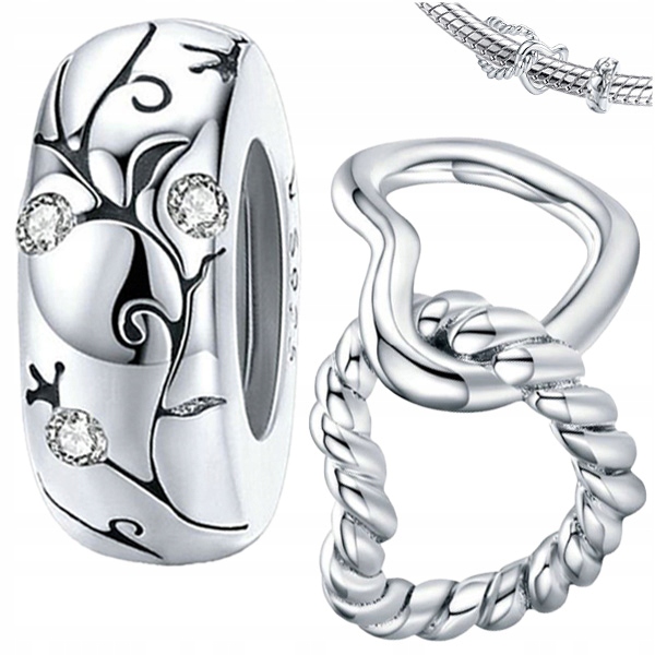 

Charms Zestaw Serca Stoper srebro pr 925 2szt