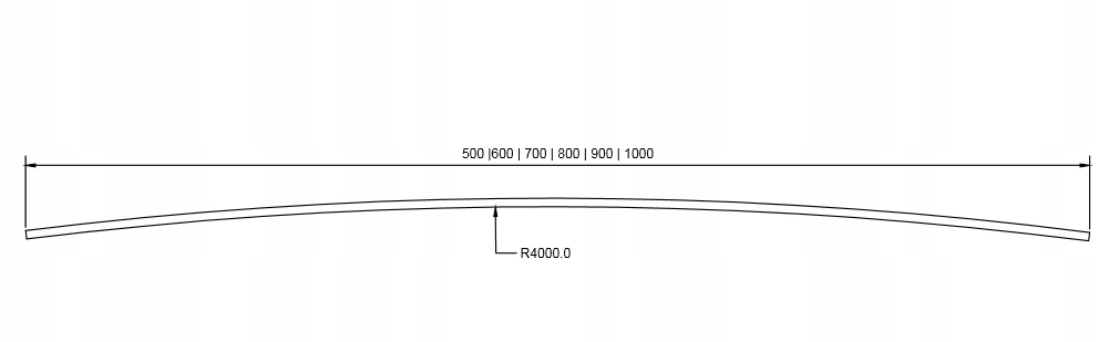 Listwa sprężynująca sprężysta gięta 880mm Marka Moledo