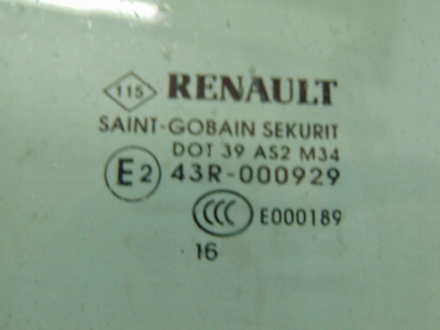 Стекло задней левой двери RENAULT TALISMAN седан 2016R