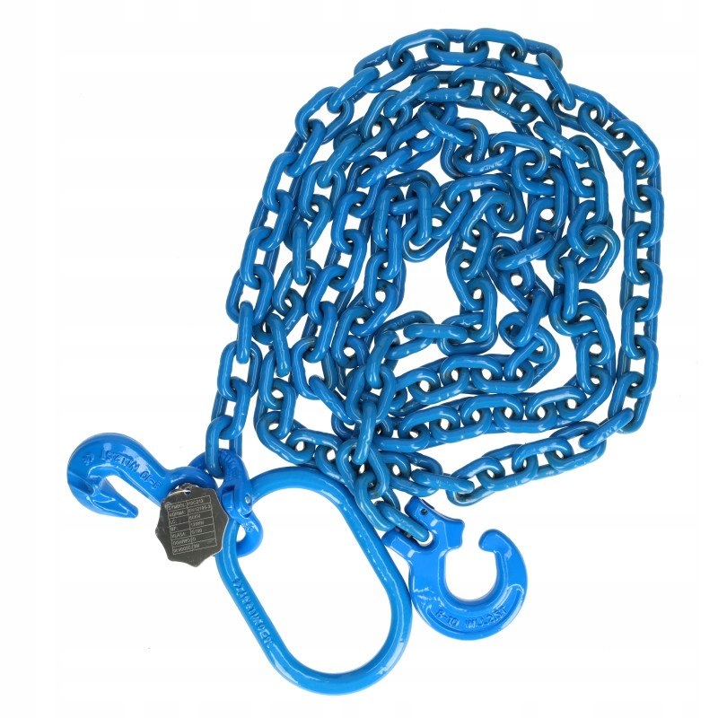 Řetěz G100 fi 8 5 m Kulatý 2 Háky Spojovací Článek 60 120 kN