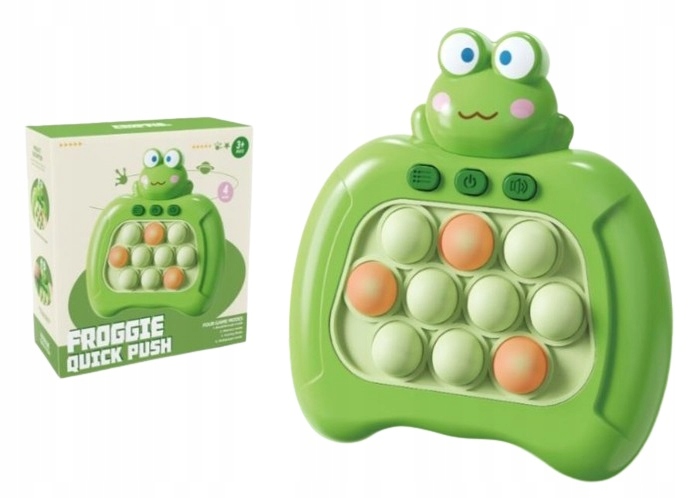 GRA ZRĘCZNOŚCIOWA POP IT POPIT ANTYSTRESOWA ZIELONA ŻABA