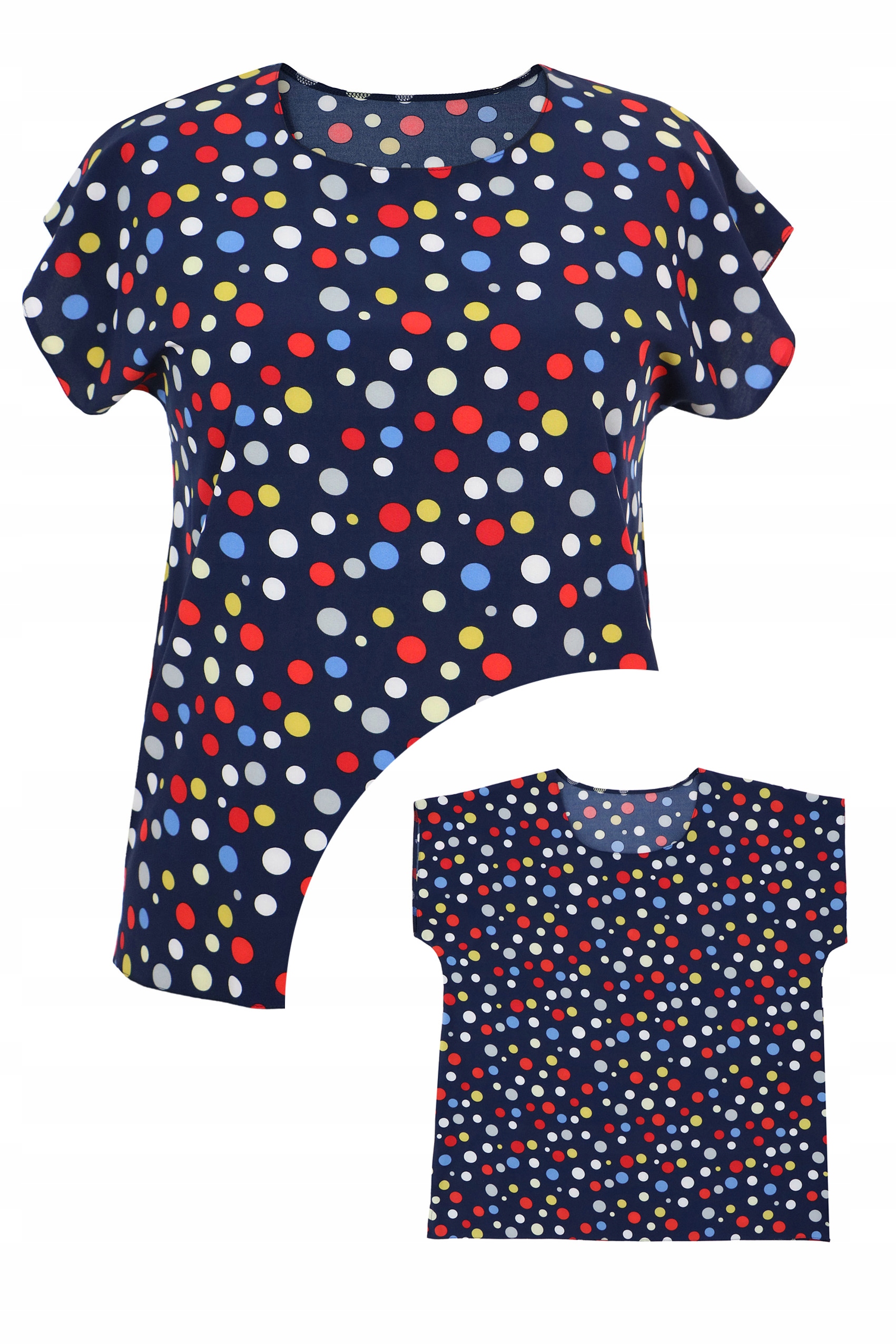 

Bluzka klasyczna elegancka grochy 4XL 54 56