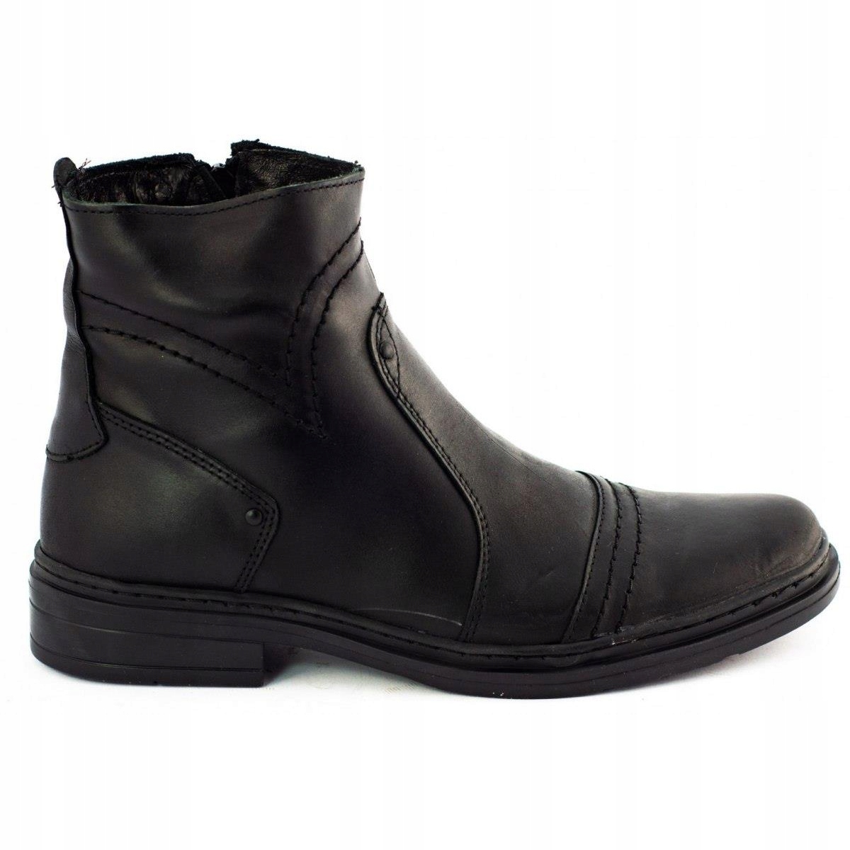 

Czarne Skóra naturalna Buty Polbut r.41