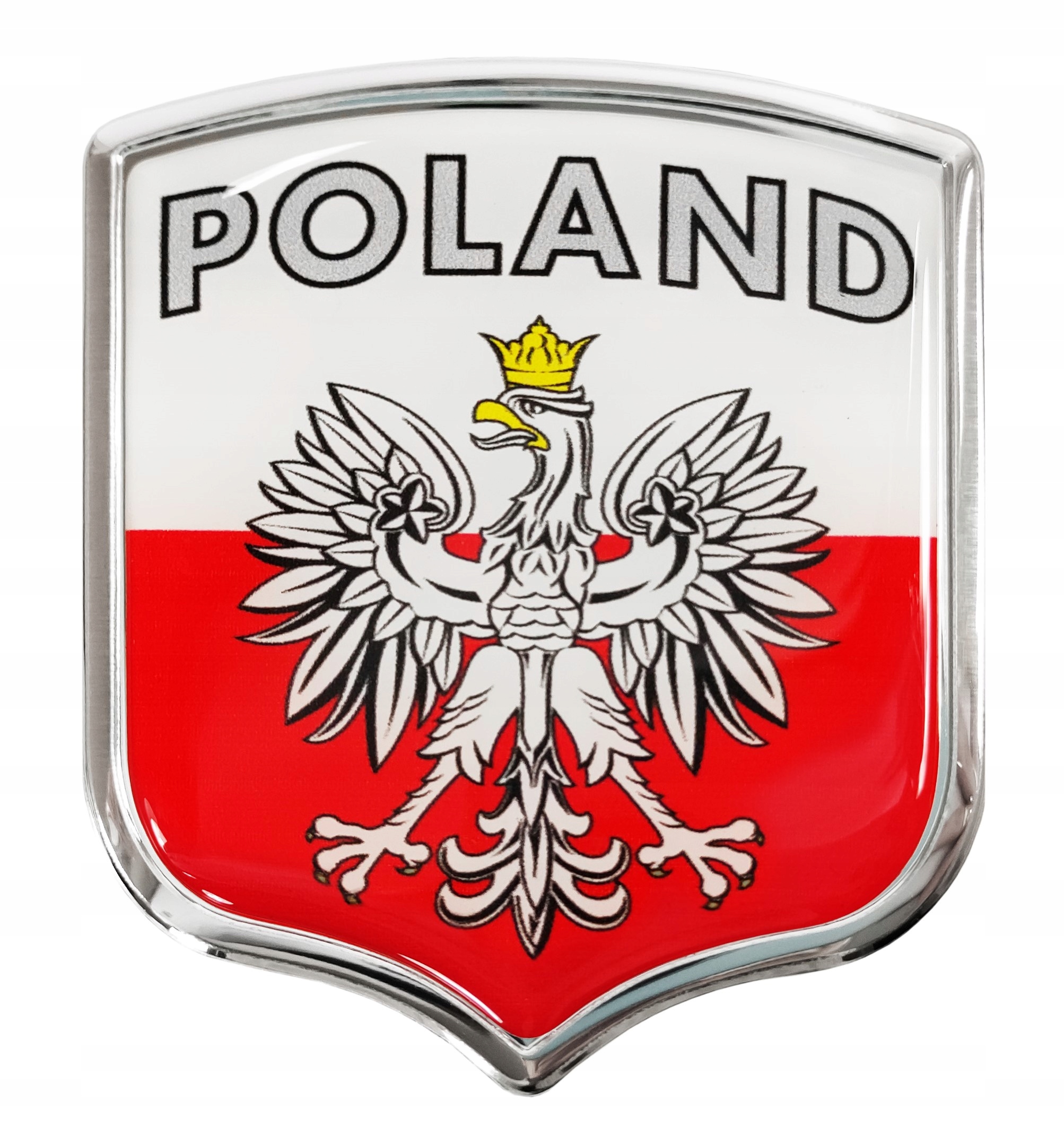 

Naklejka Alu tarcza Poland godło